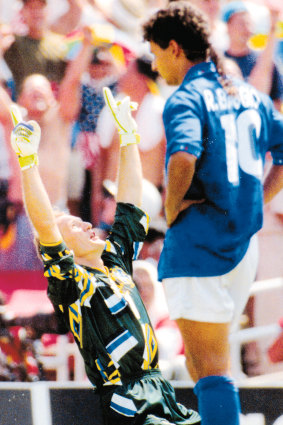 Sheer disbelief: Roberto Baggio in 1994.