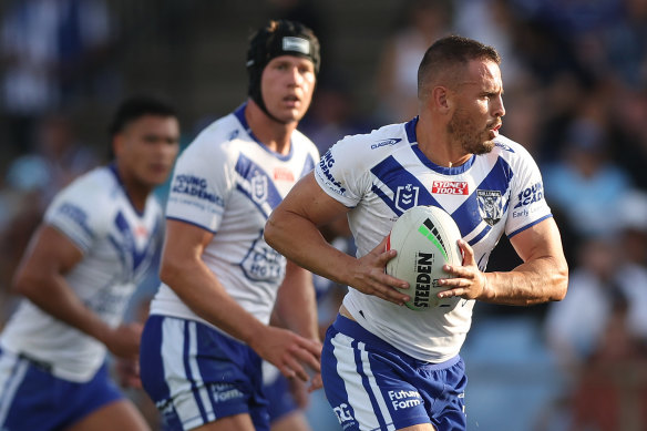 Bulldogs veteran Josh Reynolds at a trial match in February.