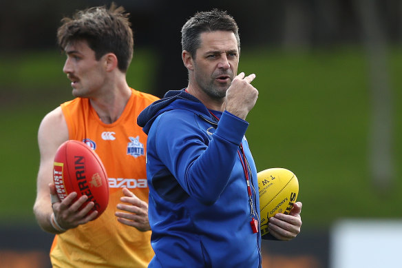 Jade Rawlings as an assistant coach at North Melbourne.