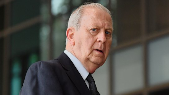 Inspector David Manly arrives at court on Wednesday.