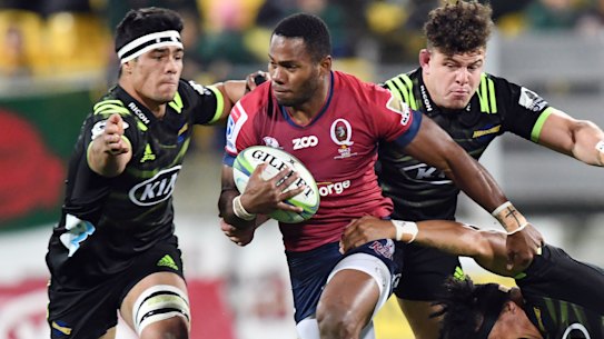 Filipo Daugunu in action for the Reds.