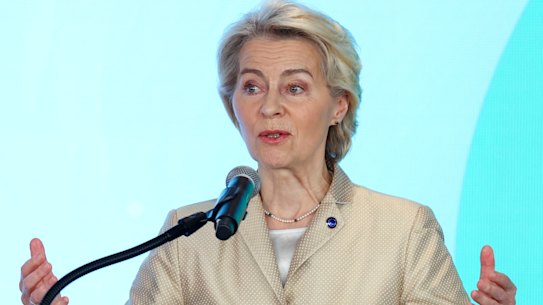 European Commission Ursula von der Leyen said she was inspired by Australia’s move to limit social media access for children under 16.