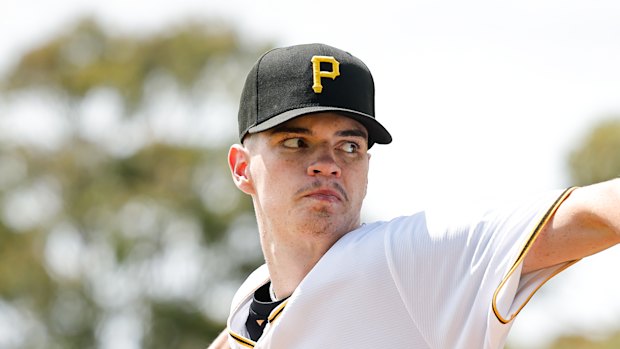 Robinson Smith pictured training in Sandringham on the day he signed his Pittsburgh Pirates contract in January 2025.