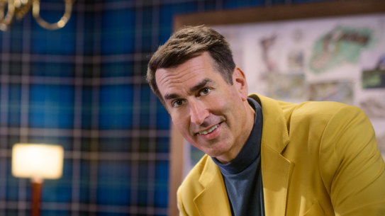 American comic Rob Riggle appears as a commentator in Seven’s new reality show Holey Moley.