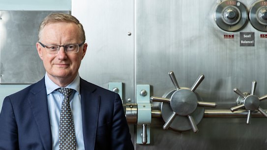 Reserve Bank of Australia Governor Philip Lowe, photographed in the RBA’s vault in Martin Place, Sydney.