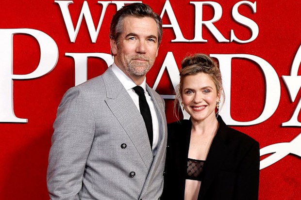 Patrick Brammall and Harriet Dyer attends "The Devil Wears Prada 2" Sydney Gala at State Theatre on April 28, 2026 in Sydney, Australia. (Photo by Brendon Thorne/Getty Images)