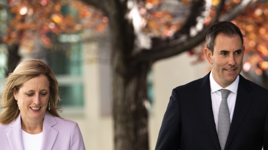 Minister for Finance Katy Gallagher and Treasurer Jim Chalmers.