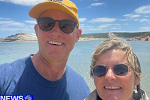 Jeremy and Gemma Cooper and two other crew were 250 nautical miles from Norfolk Island bound for New Zealand when the collision with a whale happened.