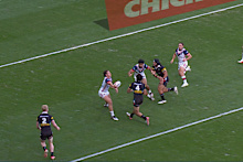 Mark Nawaqanitawase takes an intercept.