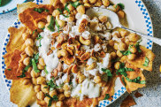 Fatteh (chickpeas and garlic yoghurt with fried bread) from Bayrut cookbook.