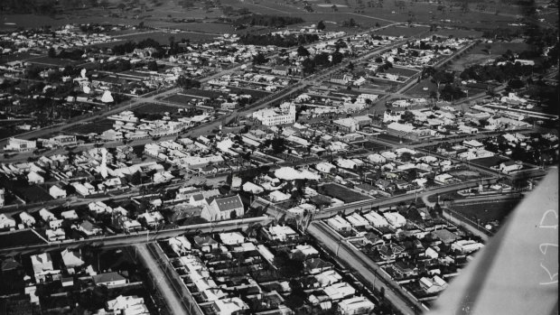 An aerial view of Dandenong in 1959.