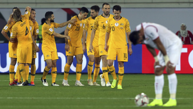 Cruel: Rogic's goal was the second time in as many tournaments that the Socceroos had broken Syrian hearts.
