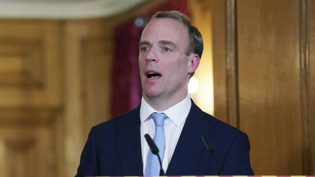 Deputised: Britain's Foreign Secretary Dominic Raab.