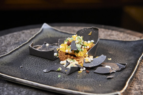 Chef Peter Gunn's "black box" dessert is among the most complex dishes of MasterChef's 2020 season.