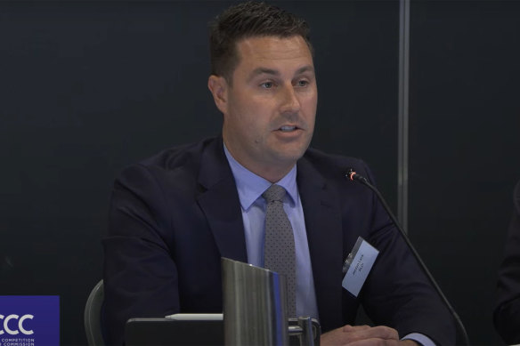 Aldi managing director of national buying Jordan Lack speaks at the ACCC inquiry into supermarket prices.