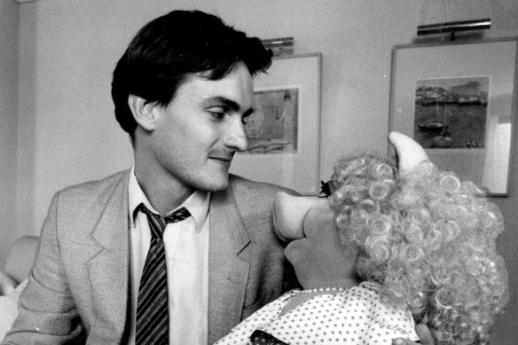 A young(er) Richard Glover with Miss Piggy.