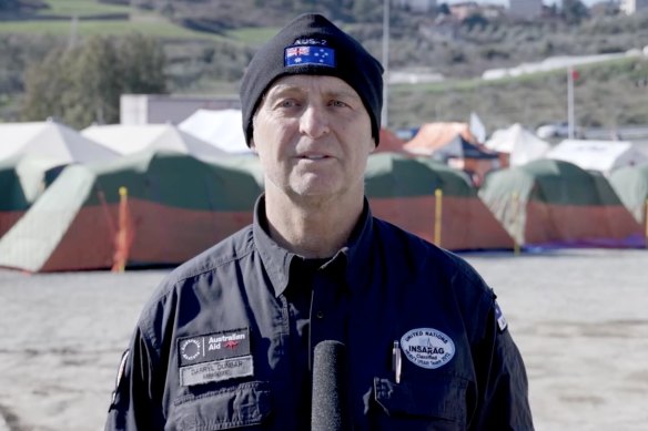 Chief Superintendent Darryl Dunbar, Australian search and rescue team leader in Turkey.  