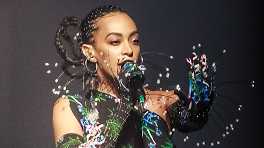 US singer Solange Knowles performs in 2019.