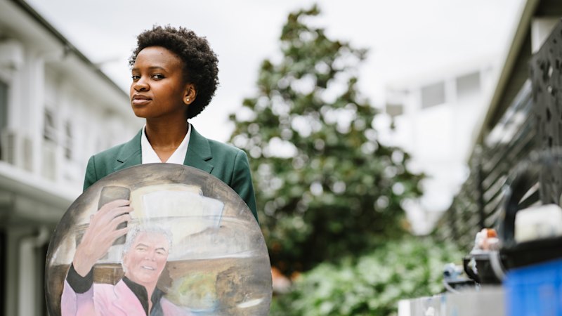How a minister’s ‘signature move’ inspired this student’s portrait