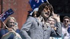 The delegation from Australia’s Go-Jo during the opening ceremony of the 69th Eurovision Song Contest, in Basel, Switzerland. 