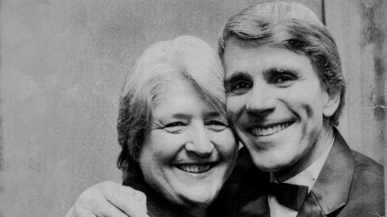 Dawn Fraser and Murray Rose after being named Australia's greatest Olympians in Melbourne. 