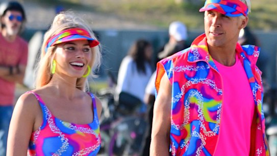 Margot Robbie and Ryan Gosling filming the “Barbie” movie are ushering in the Barbiecore trend.