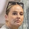 Leah Senkowski arrives at the Independent Commssion Against Corruption offices on Wednesday.