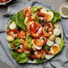 Australian tiger prawn nicoise salad by Hayden Quinn.