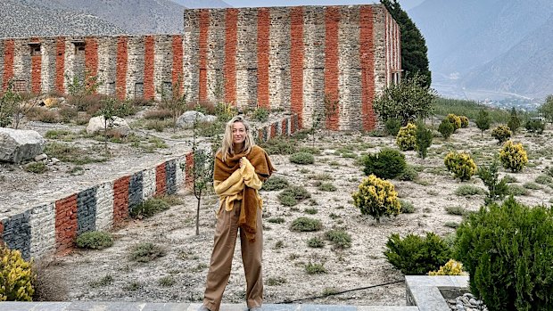 The writer on holiday.