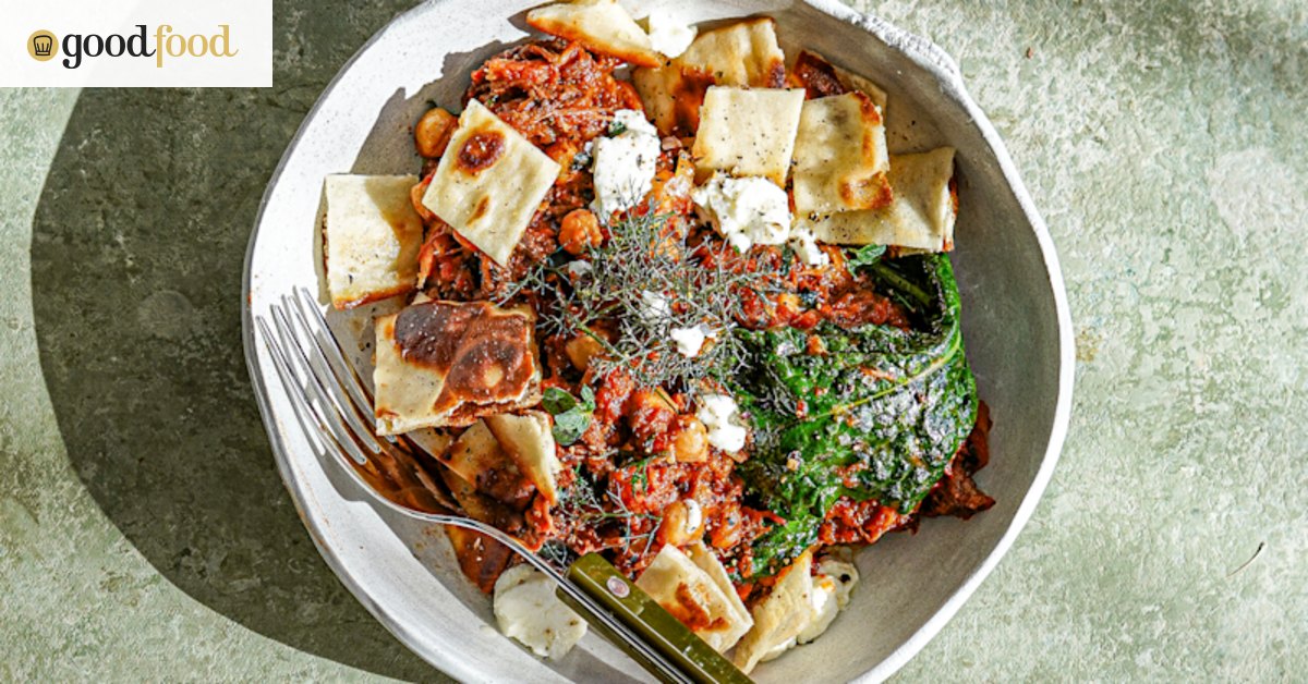 What to do with leftover brisket: Bloody Mary bowls with chickpeas and pita