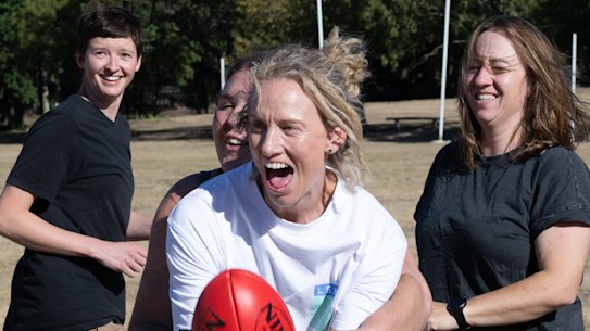 Players from the Kyneton Women’s Football Club