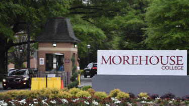 The entrance to the Morehouse College in Atlanta. 