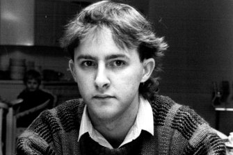 Anthony Albanese as delegate to the Young Labor Party in Hobart in 1986.