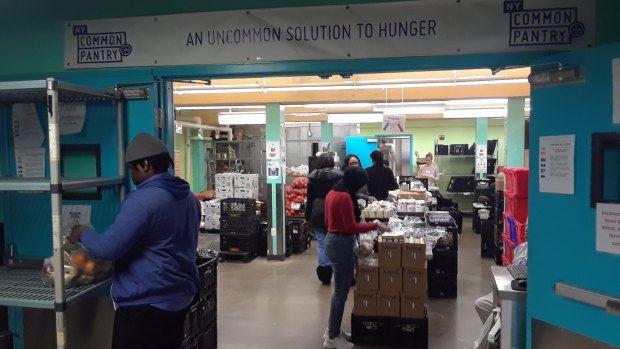 Volunteers at New York Common Pantry.
