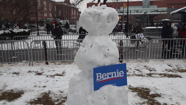 The estimated crowd of 13,000 people at Brooklyn College, despite freezing conditions, showed Bernie Sanders' followers still revere him.