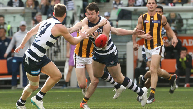 Patrick Dangerfield and the Cats struggled to show their best against the Hawks.
