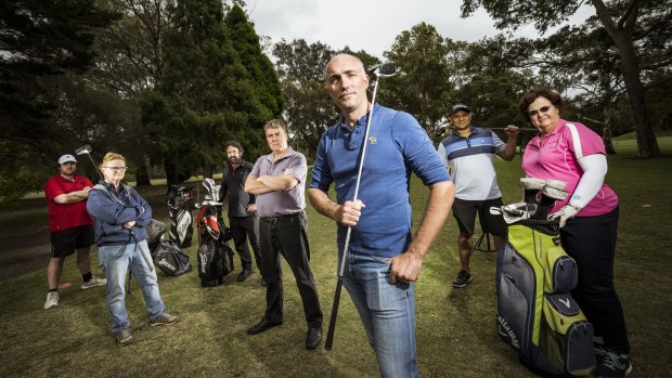 Tim Holdsworth of the lobby group ‘Northcote Community & Golf Hub’  with other local golfers.