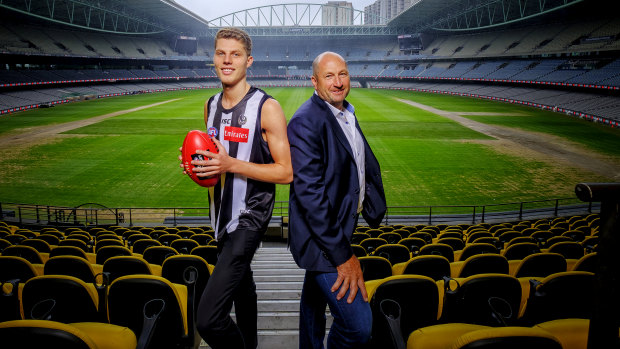 Kelly gang: Premiership Pie Craig Kelly with his son Will, a father-son selection.