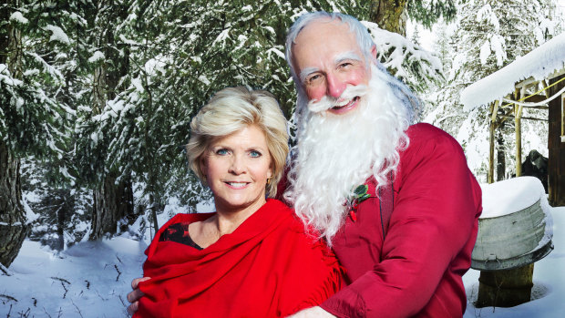 Michael Gross with Meredith Baxter Birney in 'Becoming Santa'.