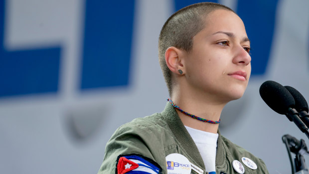 Emma Gonzalez, 18, survived the mass shooting at Marjory Stoneman Douglas High School and is leading a national gun control movement.