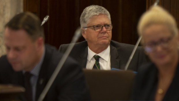 Brisbane’s infrastructure committee chairman, David McLachlan, in the council chambers.