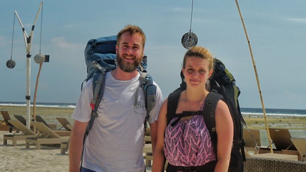 Rhys Wilson and Stephanie Mitchell booked their holiday after the Lombok earthquake.