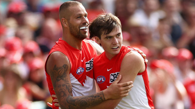 Lance Franklin has taken Logan McDonald under his wing, but the emerging Swans star won’t be asking his mentor about his future at the club.