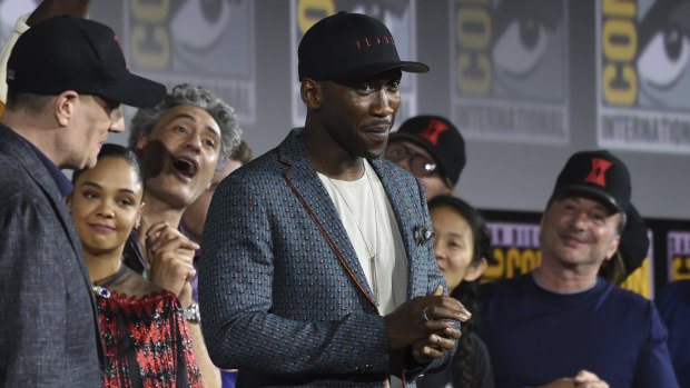 Mahershala Ali wears a hat to promote his upcoming role as Blade, the vampire hunter.