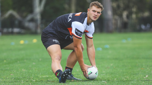 Wests Tigers hooker Jake Simpkin is one of the rookies to watch out for in 2021.