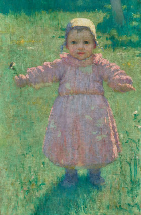 Detail of Iso Rae's Young Girl, Étaples, c. 1892.