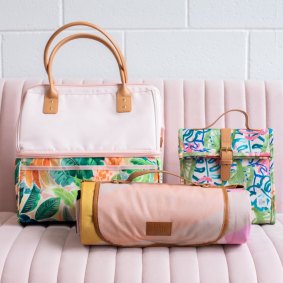The Somewhere Co. Cooler Bag, Lunch Satchels and Picnic Blankets come in many colours and patterns.