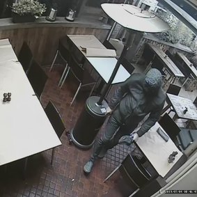 Police asked to speak with the man in this footage taken shortly before the fire started.