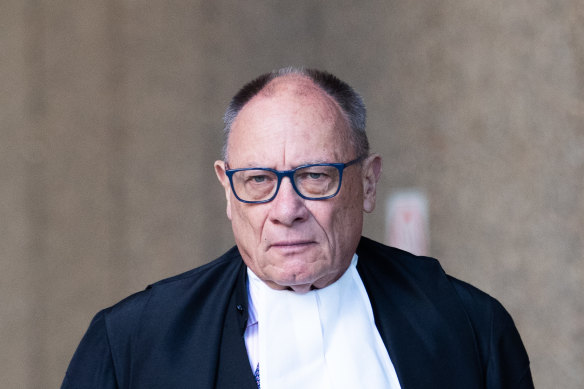 Barrister Bruce McClintock, SC, outside the Federal Court on Monday.