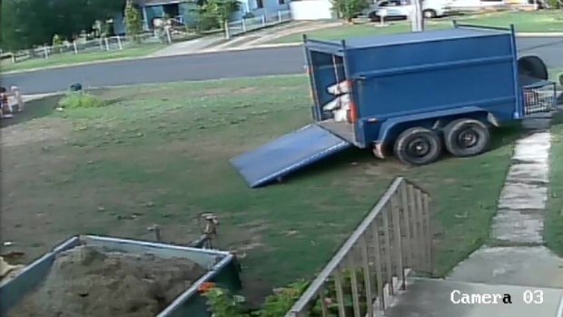 Footage shows the boy near the driveway moments before the crash happened.